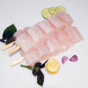 FROZEN PANGASIUS CUBES, WELL TRIMMED